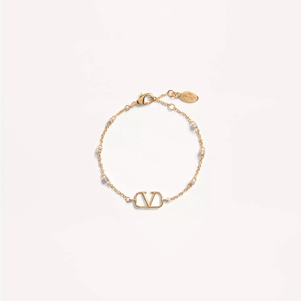 Valentino Vlogo Signature Metal And Swarovski® Crystal Bracelet